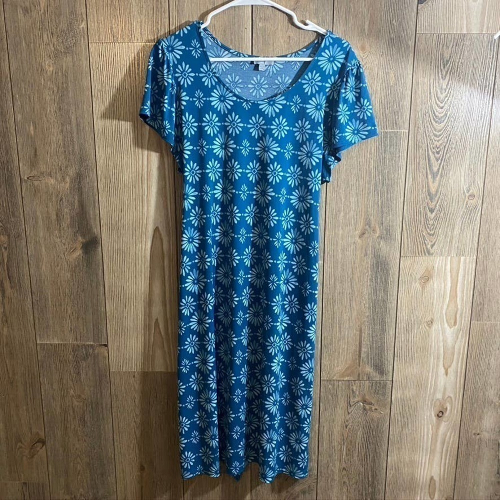 Octavia Maternity Blue Daisy Dress Size Large